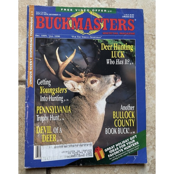 Other - Buckmasters whitetail deer magazine DEC 1995  buck hunting